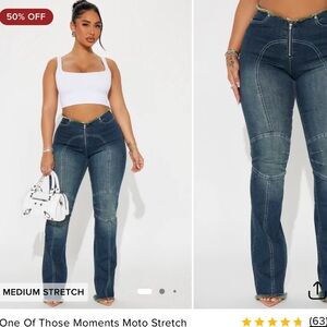 Bootcut Jeans - Moto Stretch Dark Wash